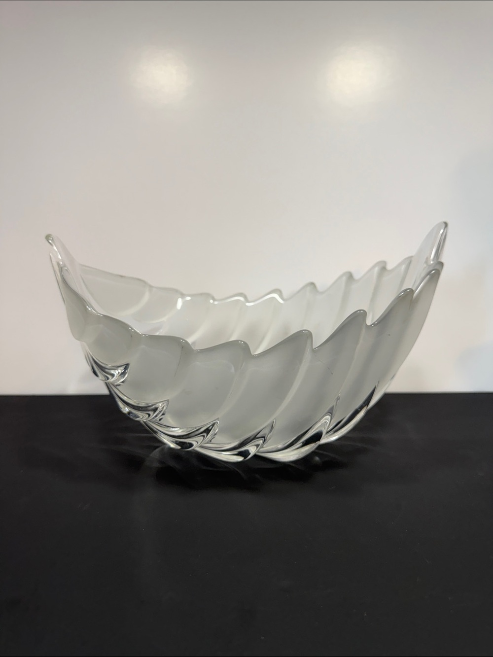 Vintage Walther Frosted Fruit Bowl Germany Centerpiece